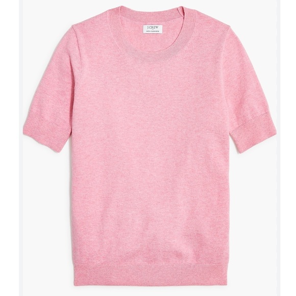 J. Crew Sweaters - J. Crew Cashmere Blend Pink Top XL Short-Sleeve Sweater Pink Lady Balletcore
